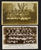 Rugby League: 1908/1909 Huddersfield RFC postcard photograph team group together with another team