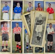 Collection of 1930s Topical Times football player cards to include colour cards (12) Scottish