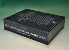 2005 British Lions Series in New Zealand Rugby Programmes in original binder and slip case