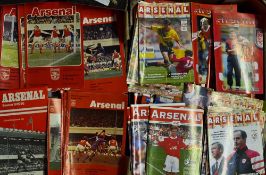 1975-2002 Arsenal football programme selection generally homes, includes some Champions League