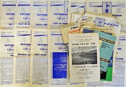 1960/61 Tottenham Hotspur (Double Season) home football programmes to include Manchester Utd,