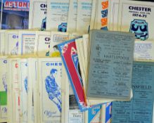 Selection of Chester football programmes to include from 1955 onwards with 1974/75 F.L. Cup Semi-