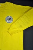 Rudi Kargus German goalkeeper Number 1 match worn football shirt with number 1 to the reverse,