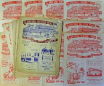 Selection of 1955-59 Walsall football programmes to include 1949 v Crystal Palace, 1955 Norwich