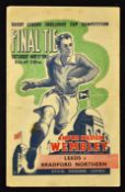 1947 Leeds vs Bradford Northern Rugby League Challenge Cup Final programme - played on Saturday, 3