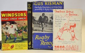 4x Various rugby league books from the 1950's to incl "958 Epic Story of the Second Test Match Great