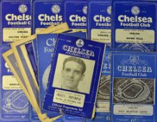 Selection of 1940s/50s onwards Chelsea home programmes to include 1946/47 v Wolves, 1947/48 Stoke