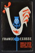 1965 France (Runners Up) vs Scotland rugby programme - played in Paris on 9th January small crease