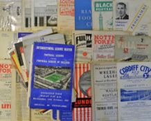 Mixed selection of 1950s football programmes including 1946 Wales v Scotland, 1948/49 Everton v
