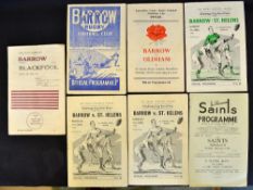 Collection of Barrow Rugby League programmes from 1950's onwards to incl v New Zealand '55, v Oldham