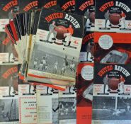 1950s-60s Manchester United football programme selection homes, includes 1953 Newcastle United, 1958