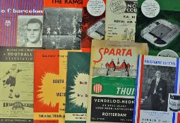 Assorted 1960s European football programme selection including 1960 Barcelona v Wolverhampton