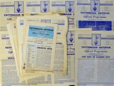 1950s-60s Tottenham Hotspur football programme selection home, includes 1958 Sunderland, 1959