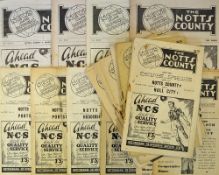 Collection of 1950s Notts. County home football programmes to include 1946/47 Southend Utd,