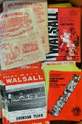 1970s onwards Walsall football programme selection appears all home matches includes 1958 v