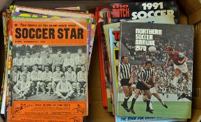 Selection of Football Magazines and Annuals to include 1960s Soccer Star, 1980 Shoot, some modern