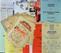 Collection of 1950s onwards Liverpool Reserve football programmes to include 1954/55 Sheffield