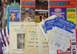 Mixed selection of 1950s onwards football programmes including 1955/56 and 1956/57 Shrewsbury Town v