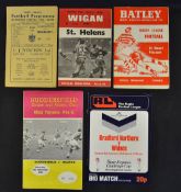 Rare 1966 Wigan vs St Helens rugby league programme - comprising a single folded sheet for match
