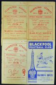 1953/54 Accrington Stanley v Hartlepools football programmes plus 1956/7 and 1957/8 football