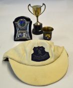 Jim Tansey Football Cap awarded by Everton in his early years at the football club. A cream coloured