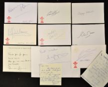 Collection of Wales and British Lions rugby players signatures to incl Gareth Edwards, Barry John,