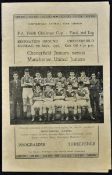 1955/56 Chesterfield v Manchester United FA Youth Cup Final football programme dated 7 May 1956