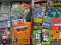 Assorted Football ephemera selection includes Korea 2002 World Cup banners and fan guides, Euro 2004