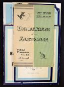 Barbarians v Australia rugby programmes from 1948 onwards all played at Cardiff Arms Park