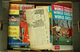 Box of football memorabilia a large box of 'footballing gold' a real mixture of goodies including