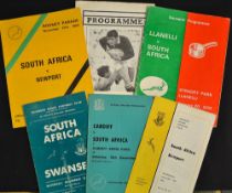 Collection of 1960's South Africa Rugby Tour to Wales programmes - to incl v Newport '61, and 7x