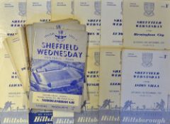 1950s Sheffield Wednesday football programme selection includes 1953/54 season (homes) and 1957/78