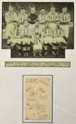 FA Cup Winners 1954 West Bromwich Albion framed and glazed team photograph and hand signed full team