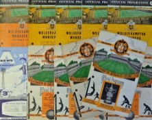 Selection of 1950's Wolverhampton Wanderers football programmes to include 1949/1950 Blackpool