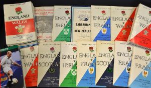 Good collection of England rugby programmes from 1933 but mostly from the 1960's onwards to incl