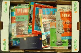 Mixed selection of 1960s onwards Cup Final football programmes various Cups included from the late