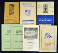 Collection of 1950/60s Barrow Rugby League official souvenir benefit brochures, programmes and later