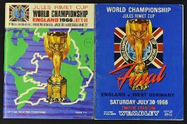 1966 World Cup Final England v West Germany football programme coupled with the tournament programme