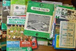 Collection of Irish football programmes internationals, youth, schools, club friendlies from late