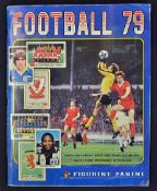 Panini Football 79 Sticker Album complete with all the stickers laid down and intact.