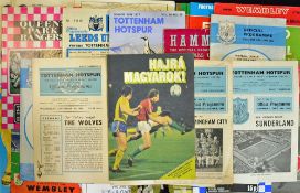 Collection 1950s Onwards football programmes to include 1951 England v France (FOB), 1953 England