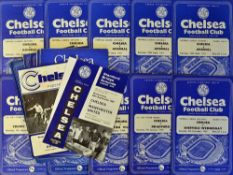 Chelsea 1950s-60s football programme selection homes, including 1950/51 Charlton Athletic, 1955/56