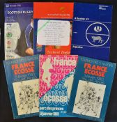 3x France v Scotland rugby programmes from the early 1980's to incl '81 ( France Grand Slam) and
