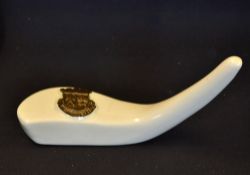 St Andrews Bone China souvenir long nose ceramic golf club - decorated in relief with St Andrews