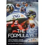 2008 Australian F1 Grand Prix signed motor racing poster -signed by Giancarlo Fisichella and