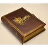 Tennis - rare Olympia Sports leather bound musical photograph album c.1885 - each gilt edge