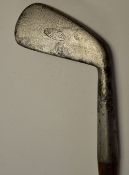 A G Spalding & Bros "H Vardon" smooth faced mid iron and stamped Harry Vardon just below the
