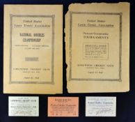 2 early 1920's United States National Lawn Tennis Association Official Souvenir Programmes and