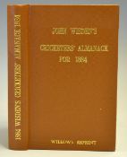 1884 Wisden Cricketers' Almanack - Willows soft back reprint publ'd 1984 in brown gilt cloth