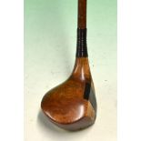 R Simpson Special small head brassie with full brass sole plate and central fibre insert with